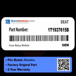 1T1937615B Fuse Relay Module | SEAT Alhambra | Genuine OEM Part