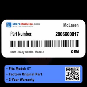 2006600017 BCM - Body Control Module | McLaren GT | Genuine OEM Part