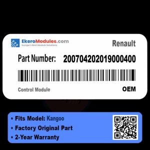 200704202019000400 Control Module | Renault Kangoo | Genuine OEM Part