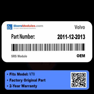 2011-12-2013 SRS Module | Volvo V70 | Genuine OEM Part