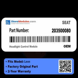 203500080 Headlight Control Module | SEAT Leon | Genuine OEM Part