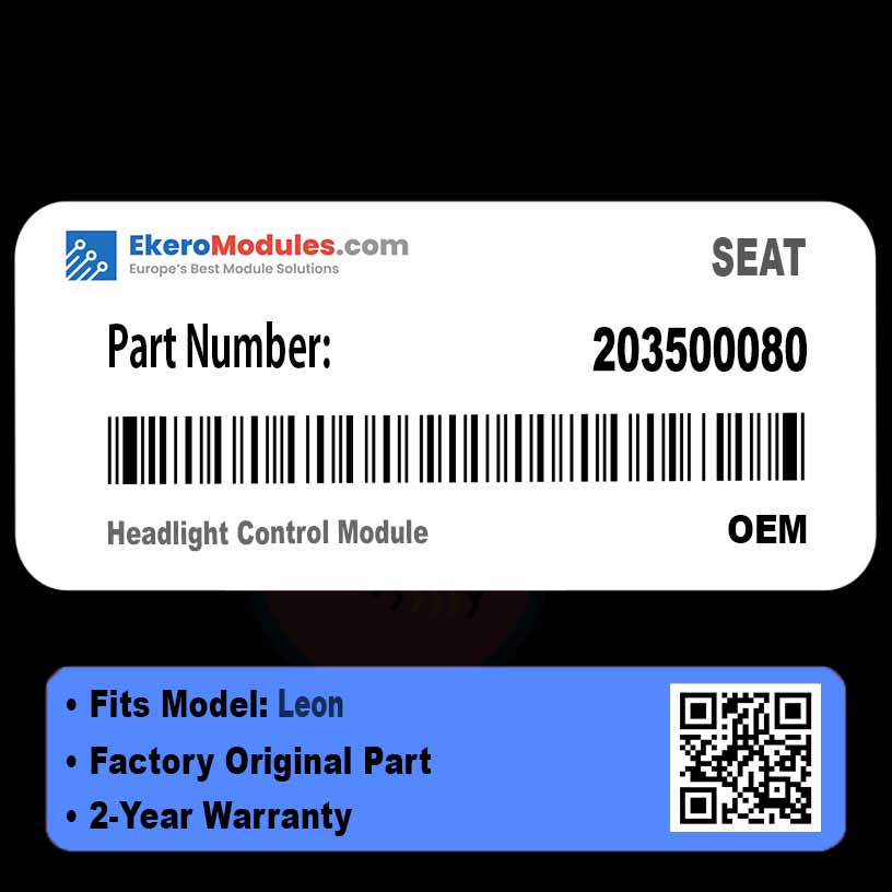 203500080 Headlight Control Module | SEAT Leon | Genuine OEM Part