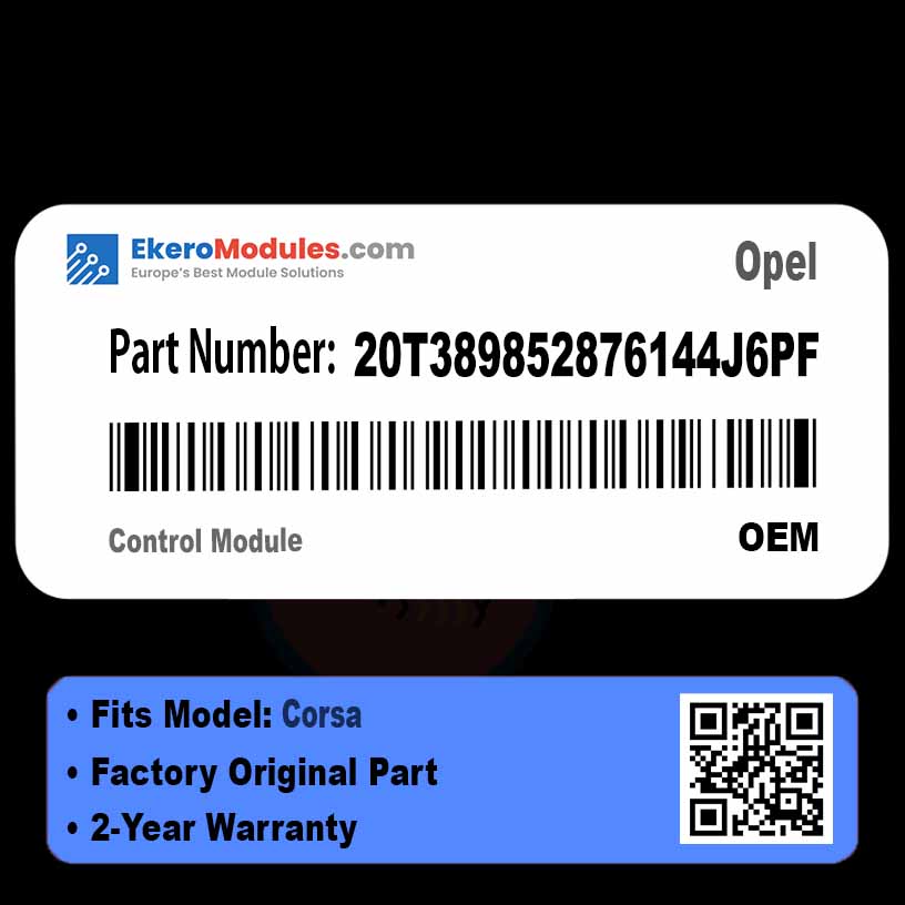 20T389852876144J6PF Control Module | Opel Corsa | Genuine OEM Part