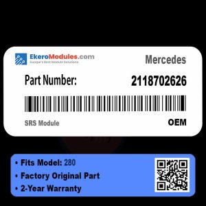 2118702626 SRS Module | Mercedes 280 | Genuine OEM Part