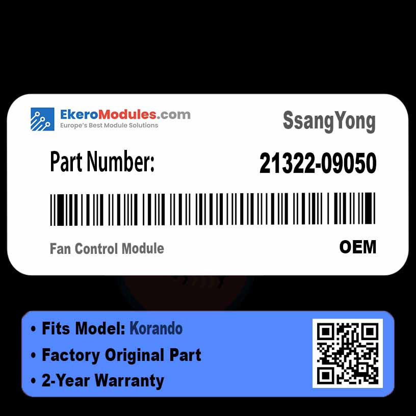 21322-09050 Fan Control Module | SsangYong Korando | Genuine OEM Part