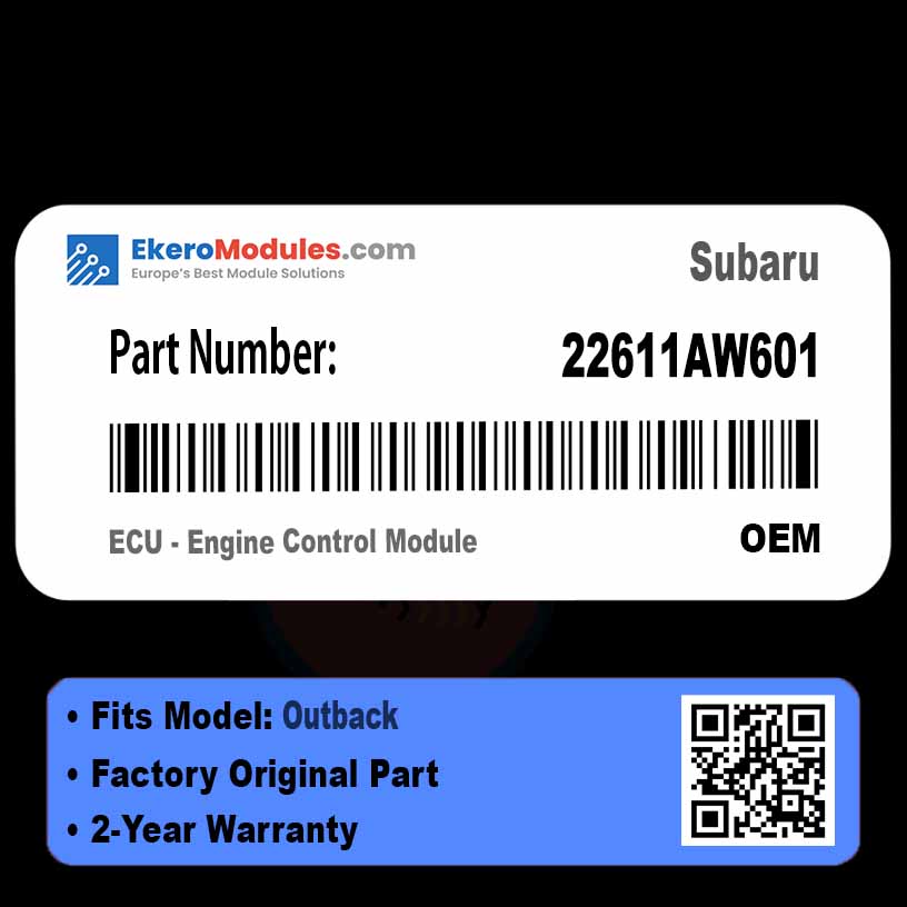 22611AW601 ECU - Engine Control Module | Subaru Outback | Genuine OEM Part