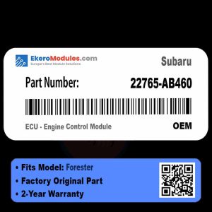 22765-AB460 ECU - Engine Control Module | Subaru Forester | Genuine OEM Part