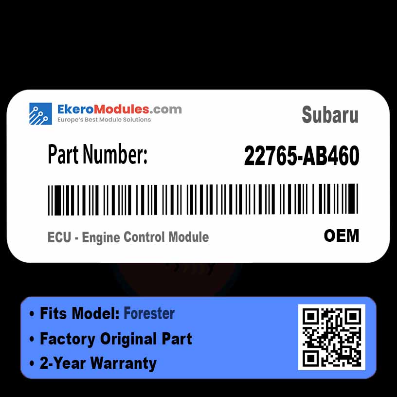 22765-AB460 ECU - Engine Control Module | Subaru Forester | Genuine OEM Part