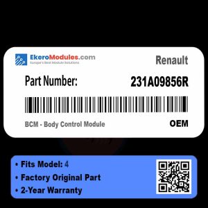 231A09856R BCM - Body Control Module | Renault 4 | Genuine OEM Part
