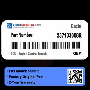 237103008R ECU - Engine Control Module | Dacia Sandero | Genuine OEM Part