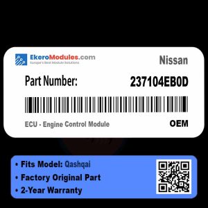 237104EB0D ECU - Engine Control Module | Nissan Qashqai | Genuine OEM Part