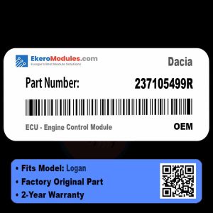 237105499R ECU - Engine Control Module | Dacia Logan | Genuine OEM Part