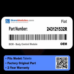 243121532R BCM - Body Control Module | Fiat Talento | Genuine OEM Part