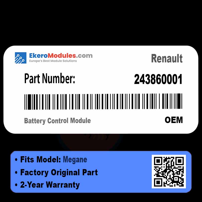 243860001 Battery Control Module | Renault Megane | Genuine OEM Part