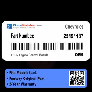 25191187 ECU - Engine Control Module | Chevrolet Spark | Genuine OEM Part