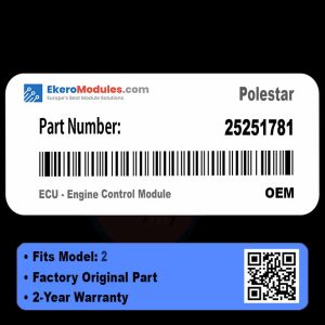 25251781 ECU - Engine Control Module | Polestar 2 | Genuine OEM Part