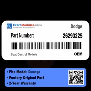 26293225 Seat Control Module | Dodge Durango | Genuine OEM Part