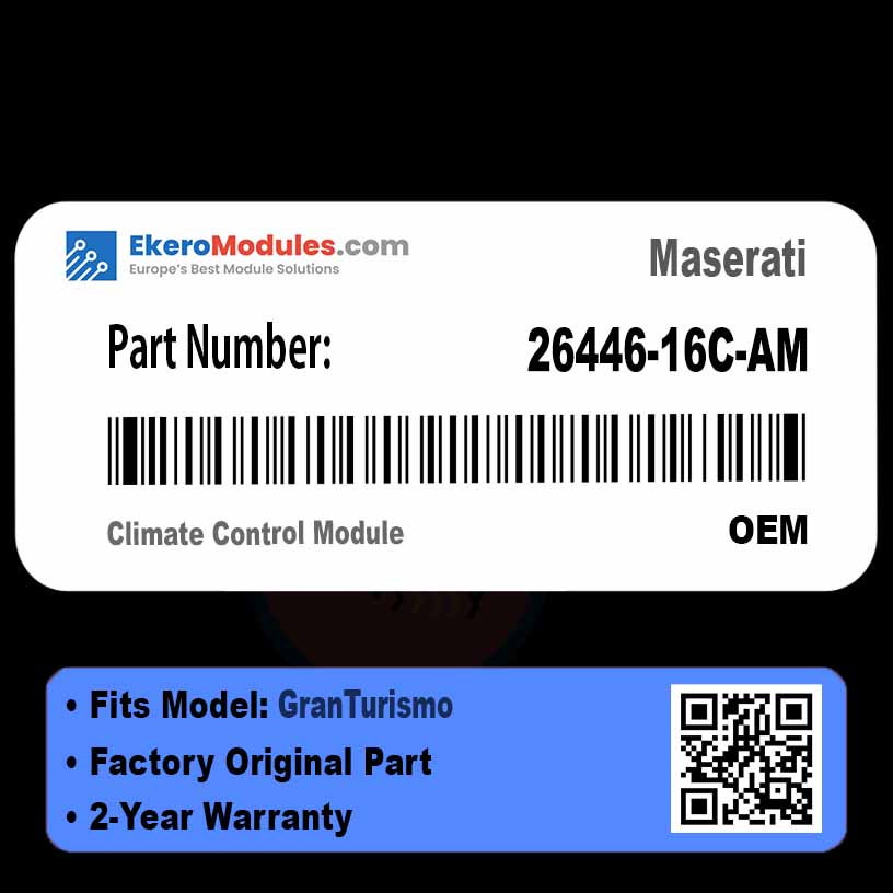 26446-16C-AM Climate Control Module | Maserati GranTurismo | Genuine OEM Part