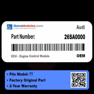 26SA0000 ECU - Engine Control Module | Audi TT | Genuine OEM Part