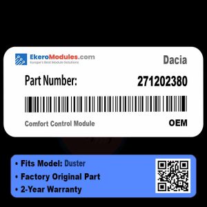 271202380 Comfort Control Module | Dacia Duster | Genuine OEM Part