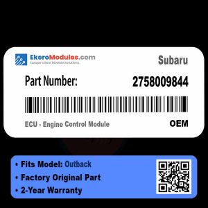 2758009844 ECU - Engine Control Module | Subaru Outback | Genuine OEM Part
