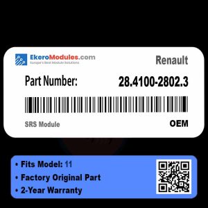 28.4100-2802.3 SRS Module | Renault 11 | Genuine OEM Part