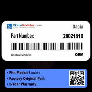 2802181D Control Module | Dacia Sandero | Genuine OEM Part