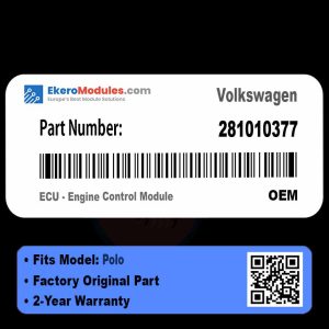 281010377 ECU - Engine Control Module | Volkswagen Polo | Genuine OEM Part