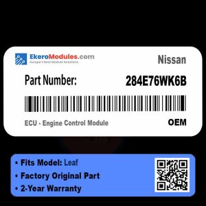 284E76WK6B ECU - Engine Control Module | Nissan Leaf | Genuine OEM Part
