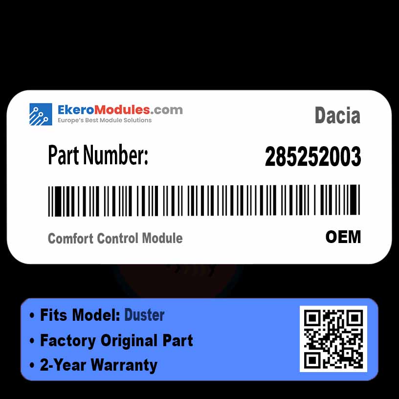 285252003 Comfort Control Module | Dacia Duster | Genuine OEM Part