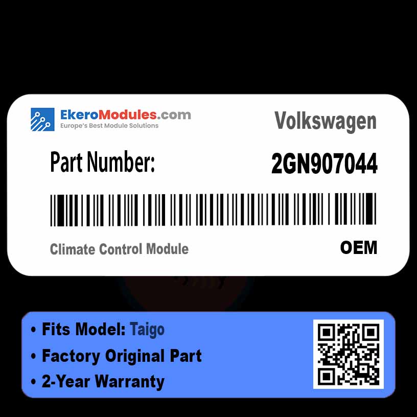 2GN907044 Climate Control Module | Volkswagen Taigo | Genuine OEM Part