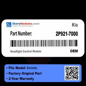 2P921-7000 Headlight Control Module | Kia Sorento | Genuine OEM Part