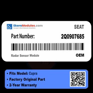 2Q0907685 Radar Sensor Module | SEAT Cupra | Genuine OEM Part