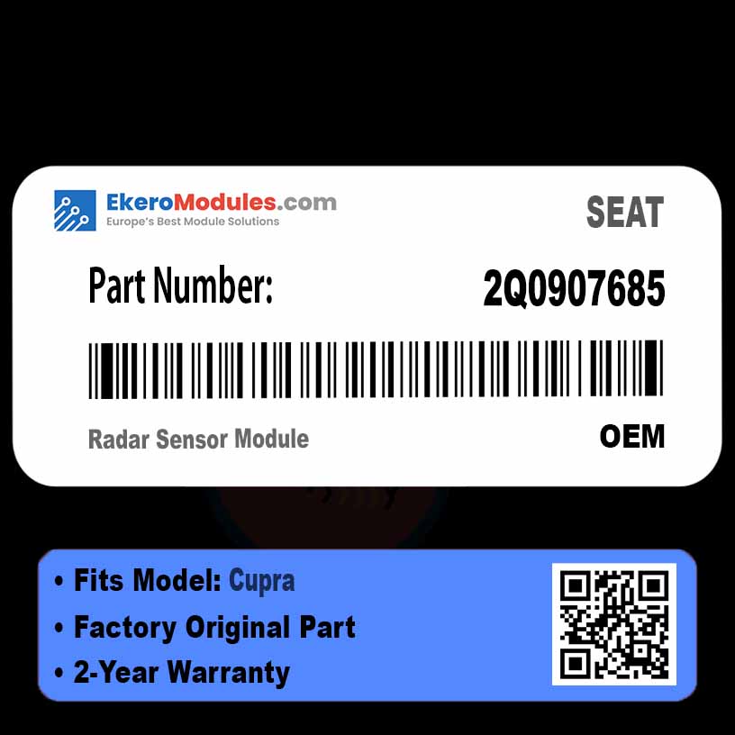 2Q0907685 Radar Sensor Module | SEAT Cupra | Genuine OEM Part