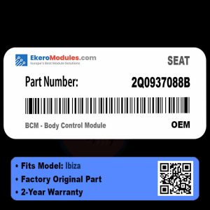 2Q0937088B BCM - Body Control Module | SEAT Ibiza | Genuine OEM Part