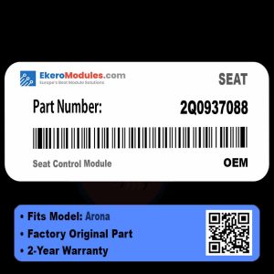 2Q0937088 Seat Control Module | SEAT Arona | Genuine OEM Part