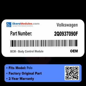 2Q0937090F BCM - Body Control Module | Volkswagen Polo | Genuine OEM Part
