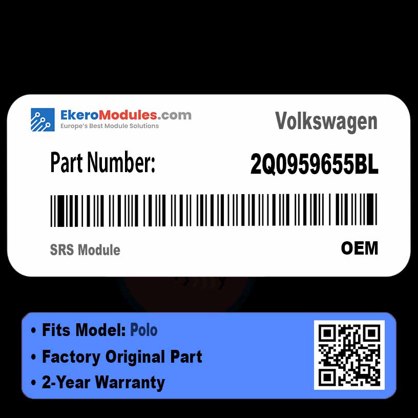 2Q0959655BL SRS Module | Volkswagen Polo | Genuine OEM Part