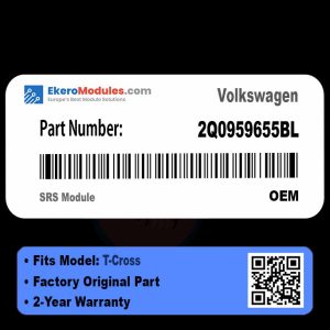 2Q0959655BL SRS Module | Volkswagen T-Cross | Genuine OEM Part