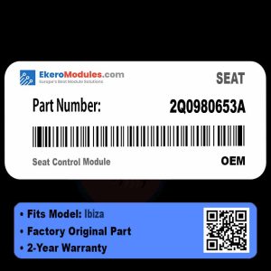 2Q0980653A Seat Control Module | SEAT Ibiza | Genuine OEM Part