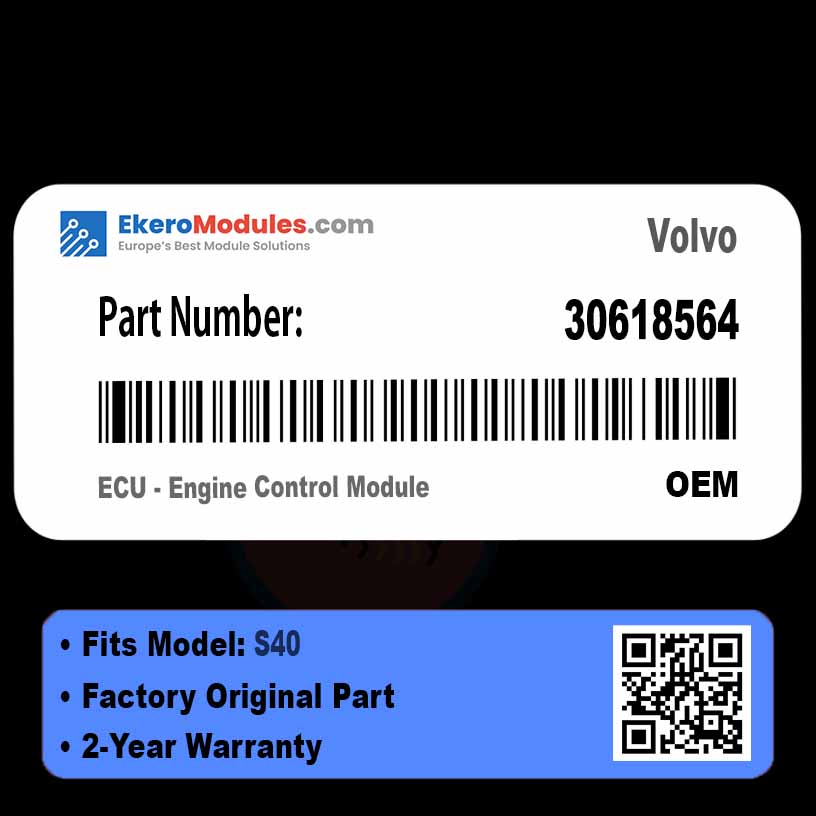30618564 ECU - Engine Control Module | Volvo S40 | Genuine OEM Part