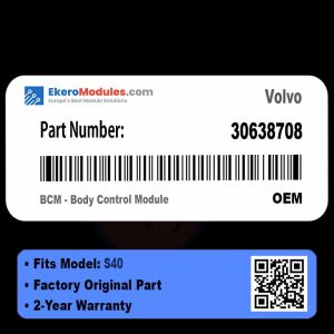 30638708 BCM - Body Control Module | Volvo S40 | Genuine OEM Part
