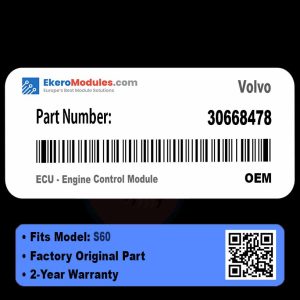 30668478 ECU - Engine Control Module | Volvo S60 | Genuine OEM Part