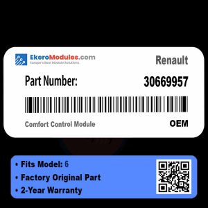 30669957 Comfort Control Module | Renault 6 | Genuine OEM Part