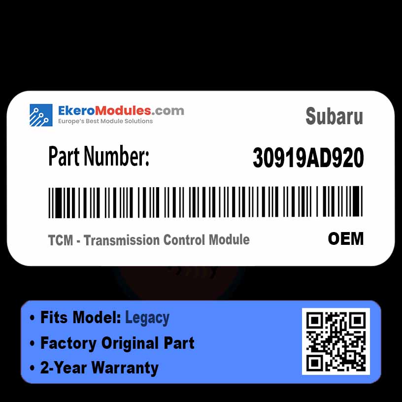 30919AD920 TCM - Transmission Control Module | Subaru Legacy | Genuine OEM Part
