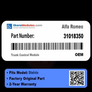 31018350 Trunk Control Module | Alfa Romeo Stelvio | Genuine OEM Part
