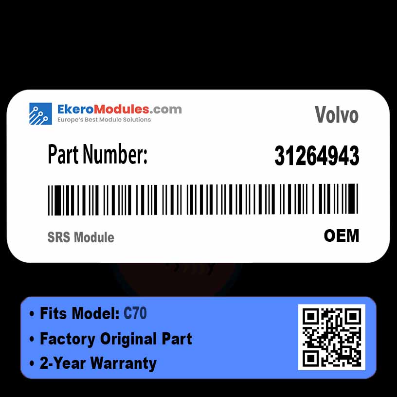 31264943 SRS Module | Volvo C70 | Genuine OEM Part