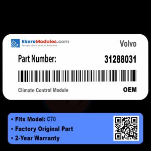 31288031 Climate Control Module | Volvo C70 | Genuine OEM Part