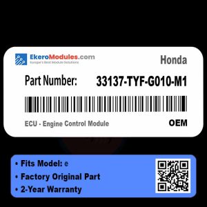 33137-TYF-G010-M1 ECU - Engine Control Module | Honda e | Genuine OEM Part