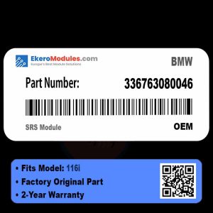 336763080046 SRS Module | BMW 116i | Genuine OEM Part